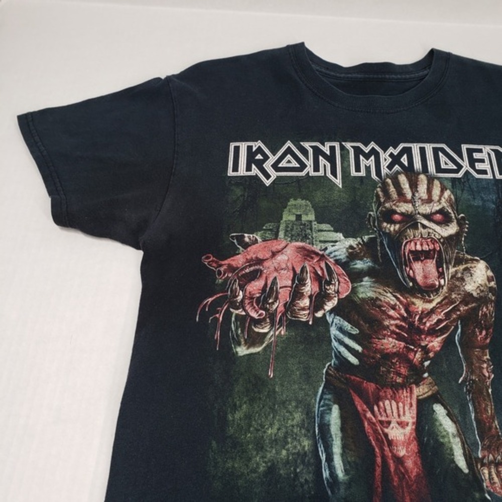 Iron Maiden T-Shirt Mens Medium Black Book of Souls 2016 World Tour Metal Rock - Picture 8 of 13